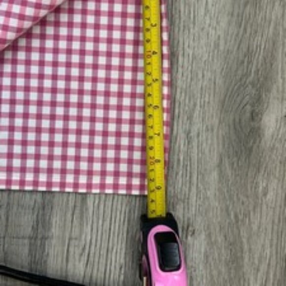 F. by Faconnable Pink Gingham Midi Shirt Dress Button Down Cotton Blend Size XL - Picture 12 of 12